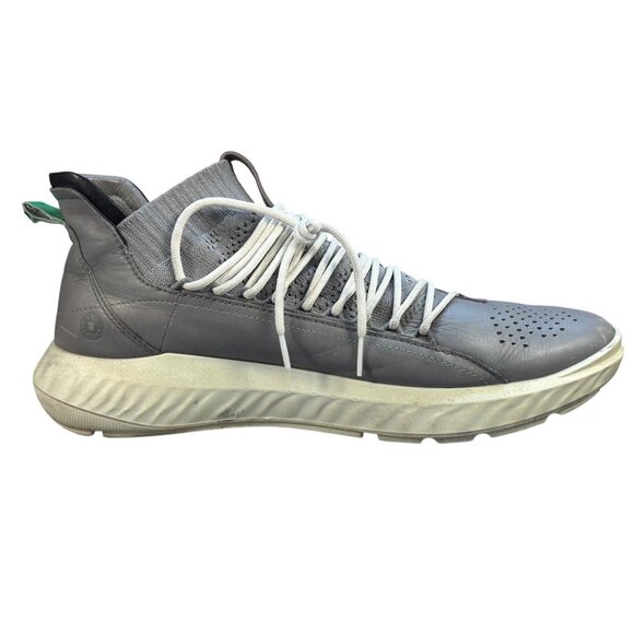 ECCO St.1 Lite Mens 13 Wild Dove Gray "YAK Leather" Mid Cut Sock Sneaker *READ - Picture 7 of 16